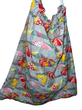 Beach Umbrella Tote Hobo Bag 19x19